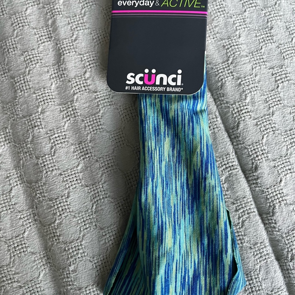Scunci headwrap blue & green